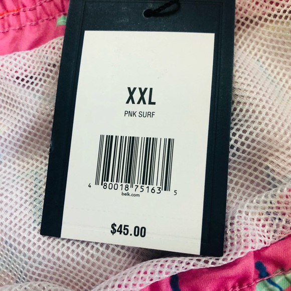 NWT Crown & Ivy Pink Drawstring Swim Trunks size XXL - Picture 10 of 11